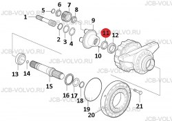 Гайка фигурная [ VOE 12743106, 12743371, 16018988 ] для грейдера VOLVO G930, G940, G946, G960